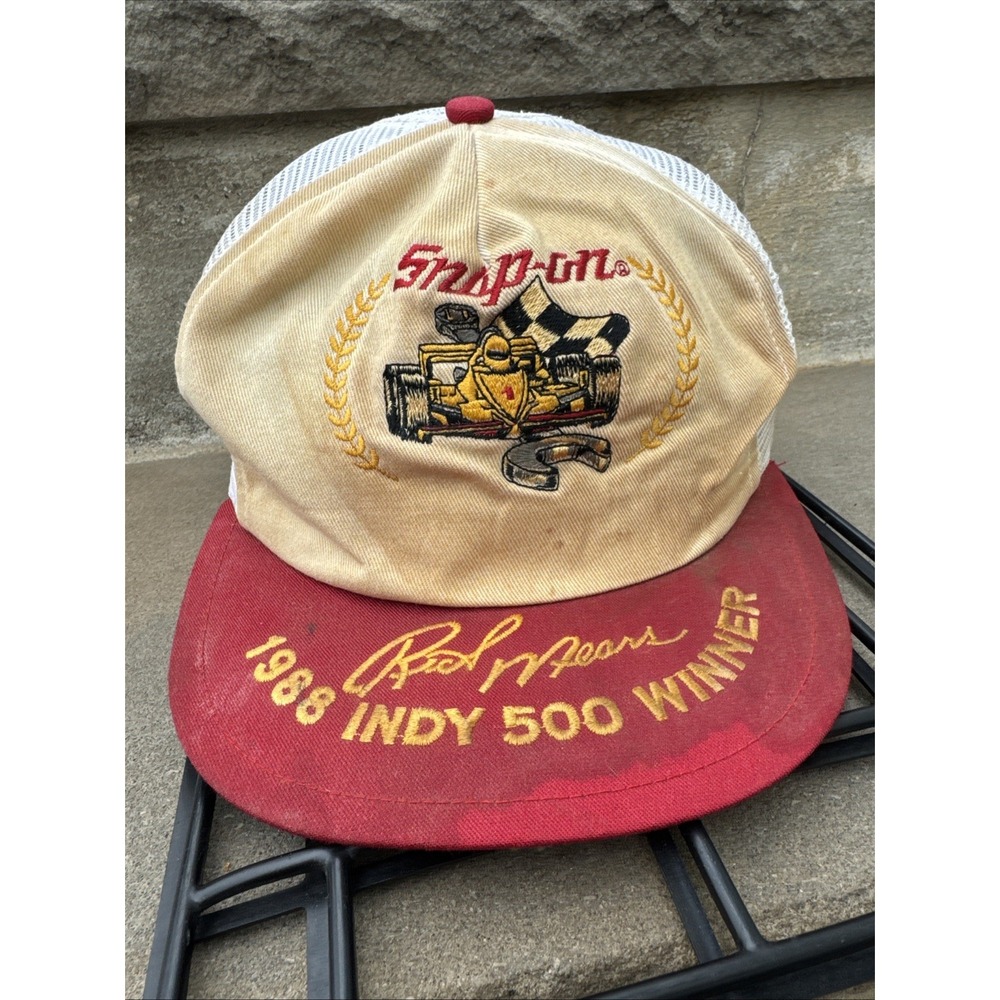 Vintage Snap-On Rick Mears Hat‎ 1988 Indy 500 Winner SnapBack Mesh Horizon